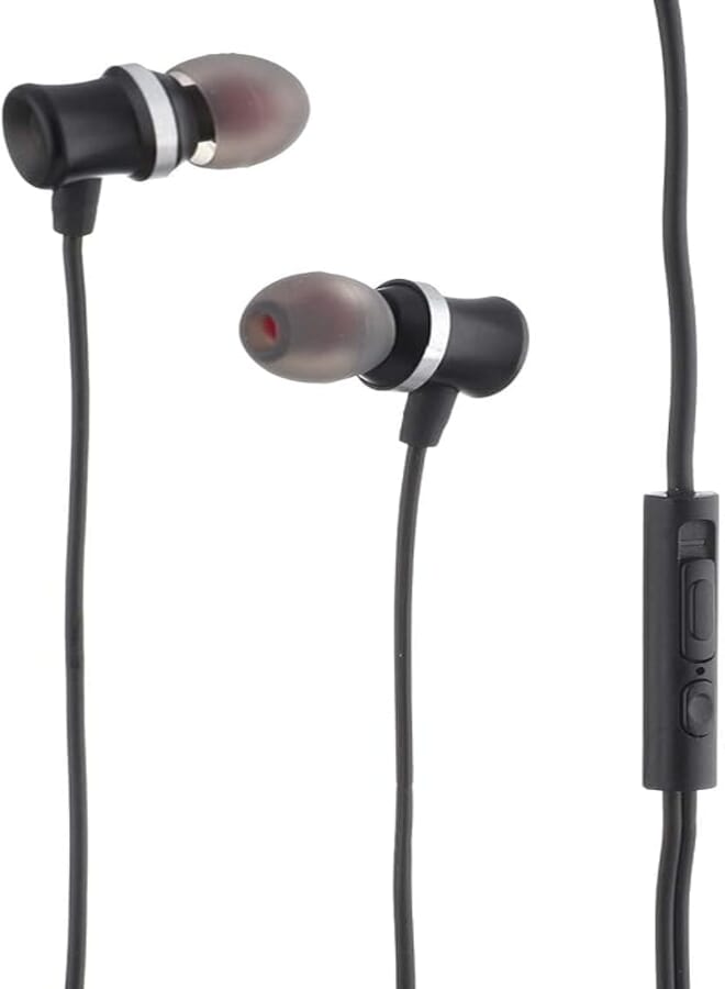 Tingwode t606 wired earphones with microphone - black